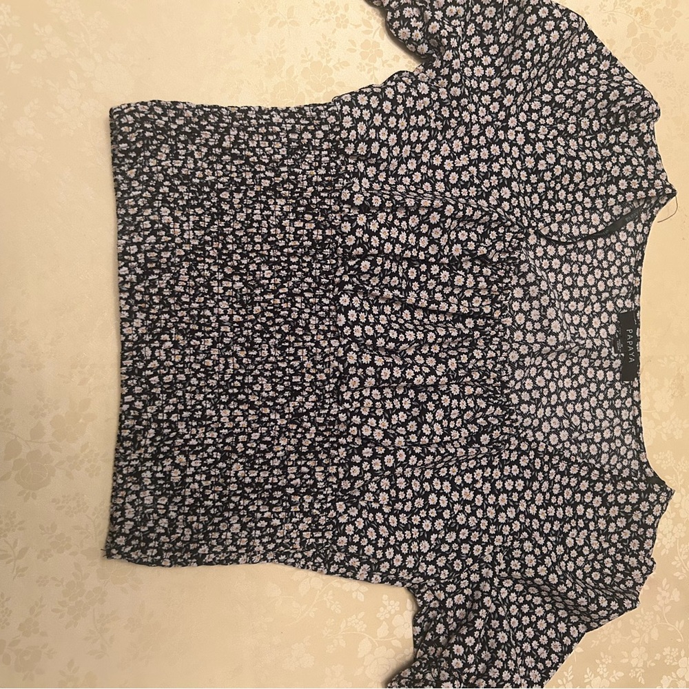 Papaya Black and White Floral Blouse